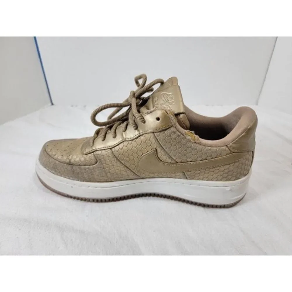 Nike AF1‎ Air Force 1 Upstep Premium Blur Gold Shoes 917590-900 Womens Size 10